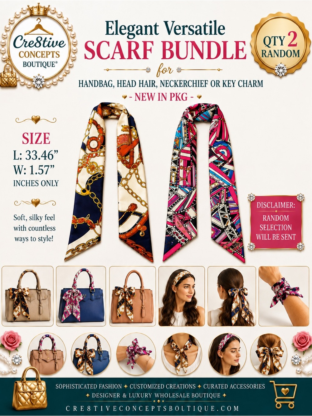 Versatile Scarf Bundle – 2-New in Package